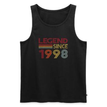 1998 Geburtstag Legend since Retro Vintage - Männer Premium Bio Tank Top - Schwarz - Vorne - AI Model Male 178 light (178cm)