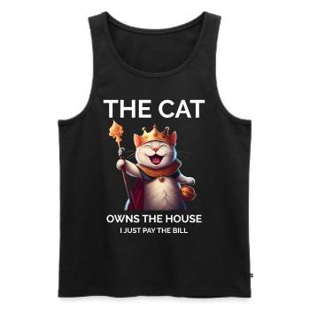 Chaton amoureux des chats - Débardeur bio Premium Homme - noir - Devant - Michal (187cm)