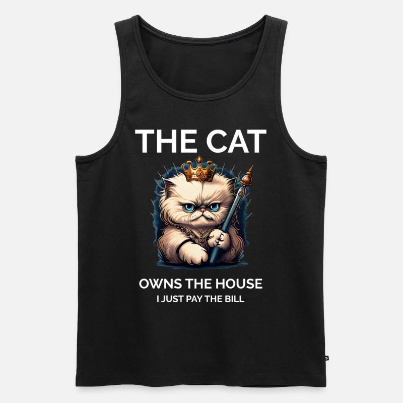 Stolzer Katzenbesitzer - Männer Premium Bio Tank Top - Schwarz
