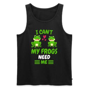 Frogs Animal Lovers Toad Animal Gift Frog - Men's Premium Organic Tank Top - black - Front - AI Model Male 178 light (178cm)