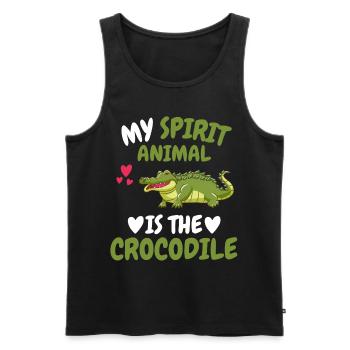 Amoureux des animaux Reptiles Animal Gift Crocodile - Débardeur bio Premium Homme - noir - Devant - Michal (187cm)