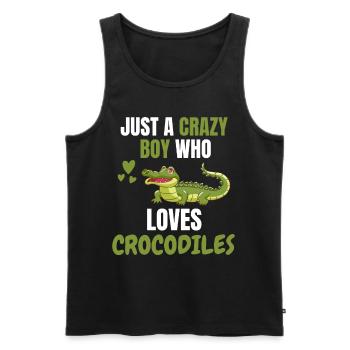 Alligator Tier Jungen Reptil Geschenk Krokodil - Männer Premium Bio Tank Top - Schwarz - Vorne - AI Model Male 178 light (178cm)