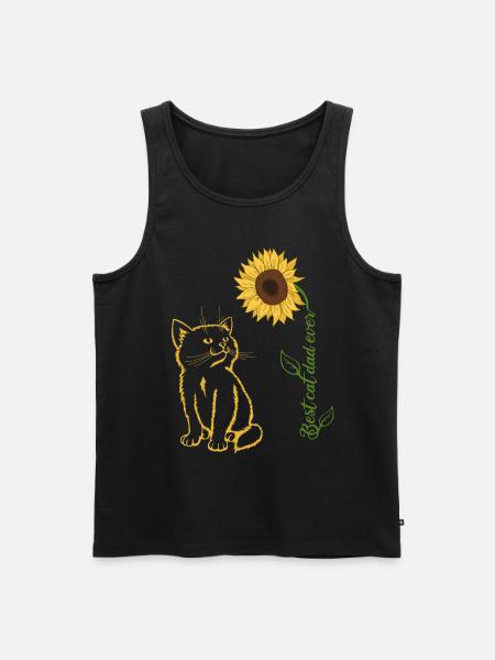 Best Cat Dad Ever - Men's Premium Organic Tank Top - black
