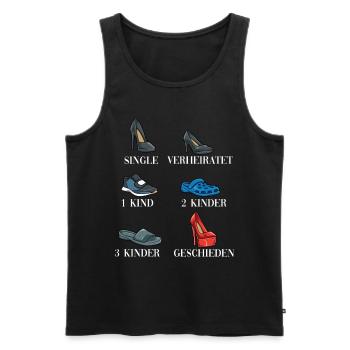 Leben einer Frau Single Verheiratet Geschieden - Männer Premium Bio Tank Top - Schwarz - Vorne - Michal (187cm)