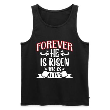 Easter - Celebrate the Resurrection of Jesus - Men's Premium Organic Tank Top - black - Front - AI Model Male 178 light (178cm)