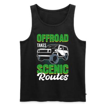 Offroad Takes Scenic Routes Offroading Off-Roading - Men's Premium Organic Tank Top - black - Front - Michal (187cm)