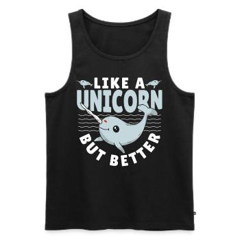 Like A Unicorn But Better Narwhal Unicorn of The - Men's Premium Organic Tank Top - black - Front - Michal (187cm)