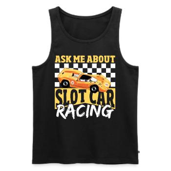 Slot Car Rennen Slot Car Race Slotcar Rennen - Männer Premium Bio Tank Top - Schwarz - Vorne - Michal (187cm)