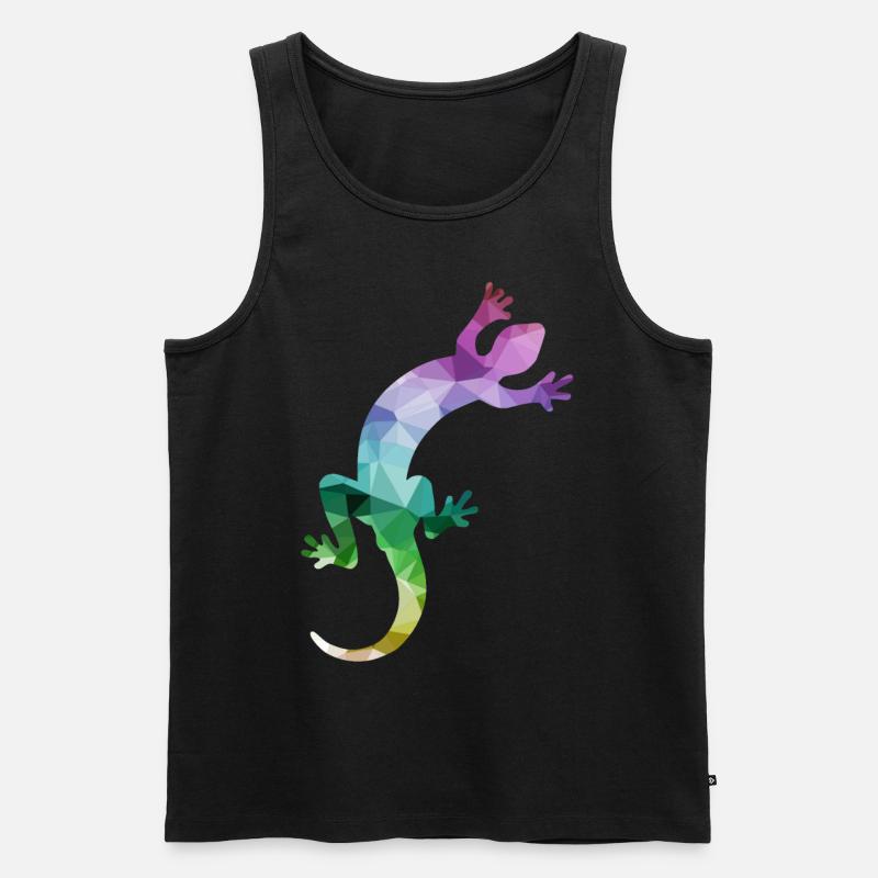 Reptil Echse - Männer Premium Bio Tank Top - Schwarz