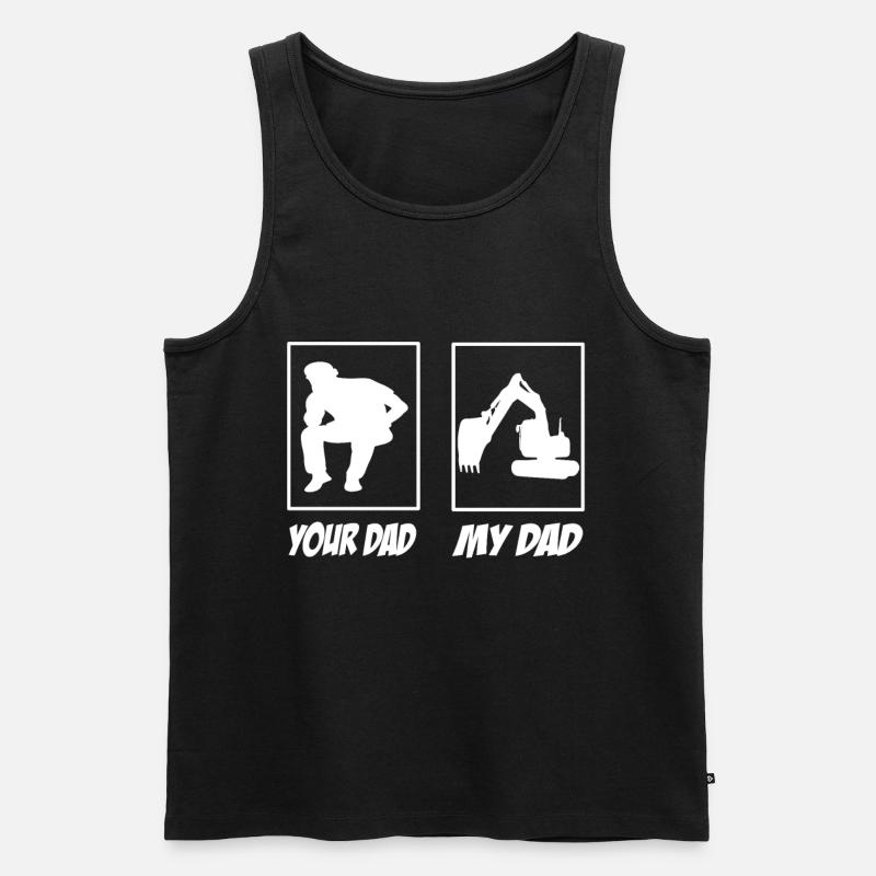 Baggerfahrer - Männer Premium Bio Tank Top - Schwarz