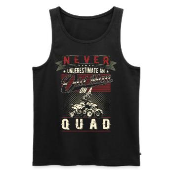 Never underestimate old man quad quad rider - Men's Premium Organic Tank Top - black - Front - Michal (187cm)