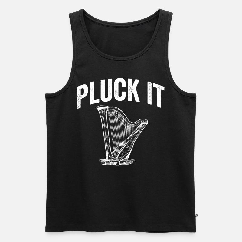 Harfenspieler Harfenist - Männer Premium Bio Tank Top - Schwarz
