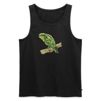 Catherine's Parakeet I Parakeet Ornamental BirdMotif for - Men's Premium Organic Tank Top - black - Front - AI Model Male 178 light (178cm)