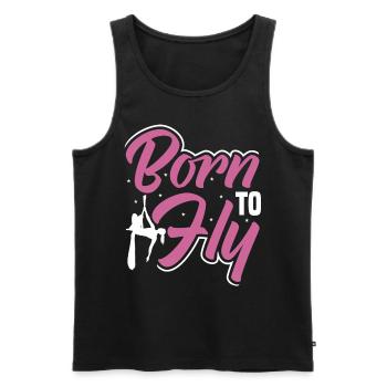Aerial Silk / Aerial Yoga / Aerial Acrobatics Designs - Men's Premium Organic Tank Top - black - Front - AI Model Male 178 light (178cm)