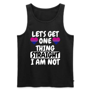 Bisexuell Herz Bi Pride LGBTQ Geschenk Bisexuell - Männer Premium Bio Tank Top - Schwarz - Vorne - Michal (187cm)
