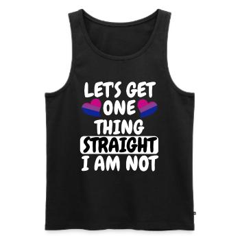 Bi Pride LGBTQ Bisexuell Herz Geschenk Bisexuell - Männer Premium Bio Tank Top - Schwarz - Vorne - Michal (187cm)