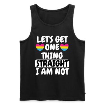 LGBT Pan Pride Pan Heart Gift Pansexual - Men's Premium Organic Tank Top - black - Front - AI Model Male 178 light (178cm)