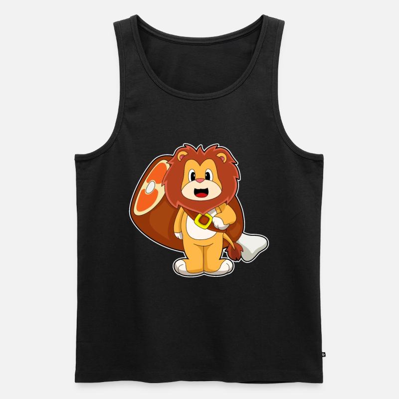 Löwe Fleisch - Männer Premium Bio Tank Top - Schwarz