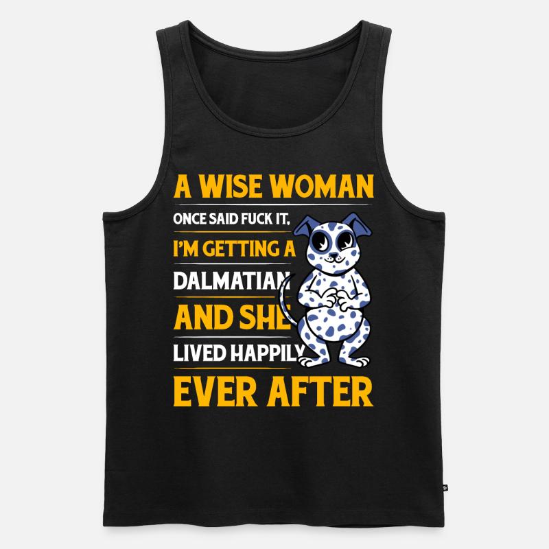 Dalmatiner Lustiger Spruch - Männer Premium Bio Tank Top - Schwarz