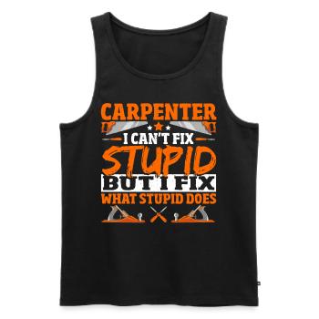 Schreiner Schreinerei Handwerker Zimmermann - Männer Premium Bio Tank Top - Schwarz - Vorne - Michal (187cm)
