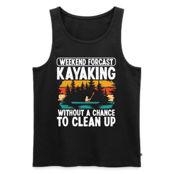 Weekend Forcast wothout a chance to - Männer Premium Bio Tank Top - Schwarz - Vorne - Michal (187cm)