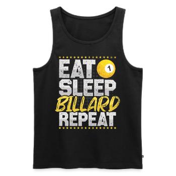 Billard Eat Sleep Repeat Billardkugel Billard - Männer Premium Bio Tank Top - Schwarz - Vorne - AI Model Male 178 light (178cm)
