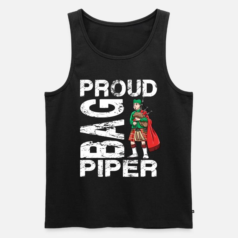 Stolzer Dudelsack - Männer Premium Bio Tank Top - Schwarz