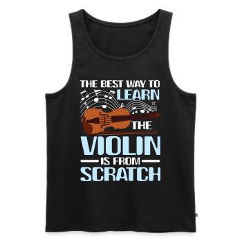 Learn The Violin Is From Scratch - Männer Premium Bio Tank Top - Schwarz - Vorne - AI Model Male 178 light (178cm)