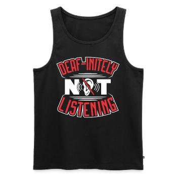 Deaf Deaf Sign Language Deaf Pride - Men's Premium Organic Tank Top - black - Front - Michal (187cm)