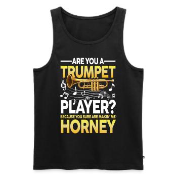 Trumpet Player Because You Sure Are Makin Me - Männer Premium Bio Tank Top - Schwarz - Vorne - AI Model Male 178 light (178cm)