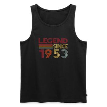 1953 Birthday Legend since Retro Vintage - Men's Premium Organic Tank Top - black - Front - Michal (187cm)