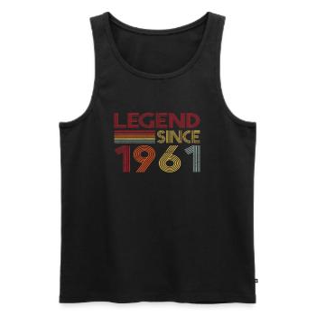 1961 Birthday Legend depuis Retro Vintage - Débardeur bio Premium Homme - noir - Devant - Michal (187cm)