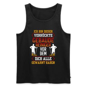 Dieser verrückte Gebäudereiniger Fensterputzer - Männer Premium Bio Tank Top - Schwarz - Vorne - Michal (187cm)