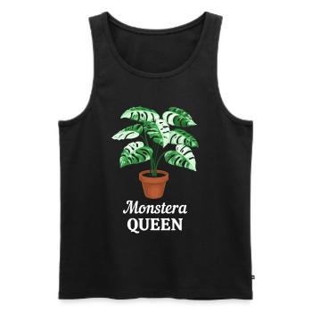 Monstera Queen - Men's Premium Organic Tank Top - black - Front - AI Model Male 178 light (178cm)