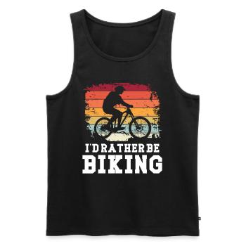 Je préfère faire du vélo - Débardeur bio Premium Homme - noir - Devant - Michal (187cm)