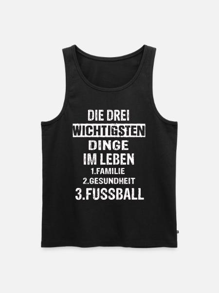 Fussball - Männer Premium Bio Tank Top - Schwarz