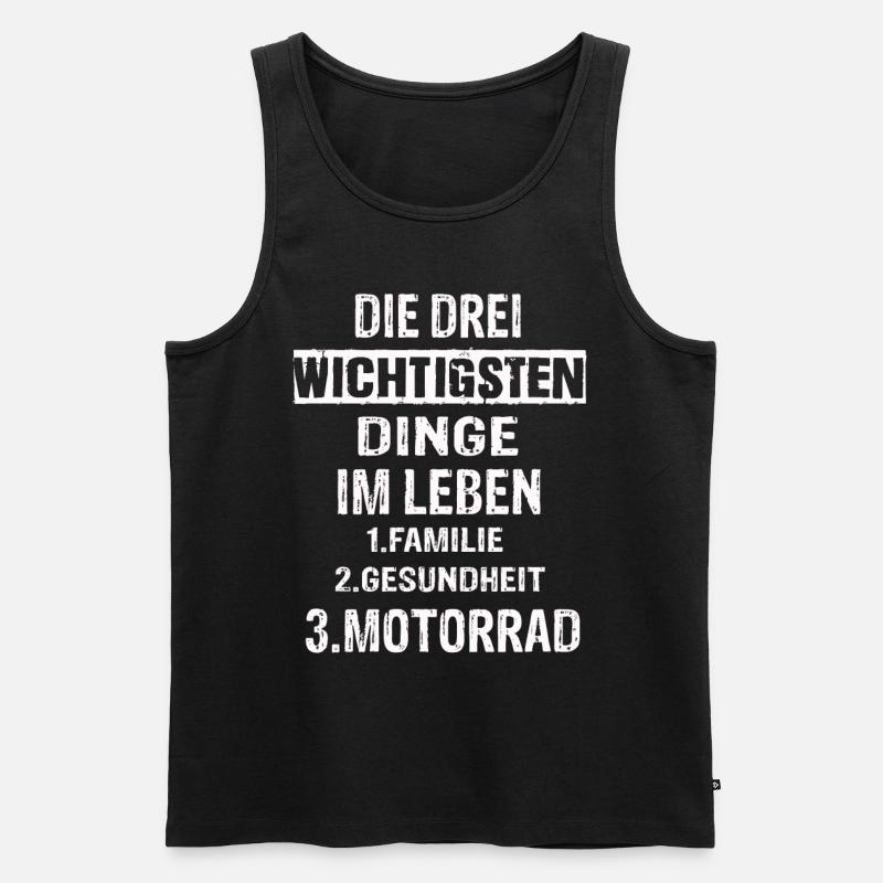 Motorrad - Männer Premium Bio Tank Top - Schwarz