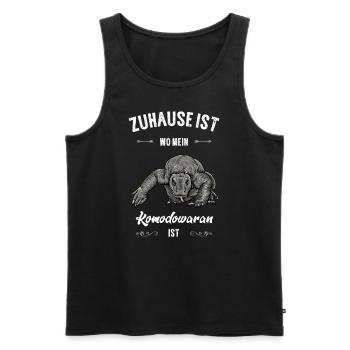 Komodowaran I Komododrache Motiv für Reptilien - Männer Premium Bio Tank Top - Schwarz - Vorne - AI Model Male 178 light (178cm)