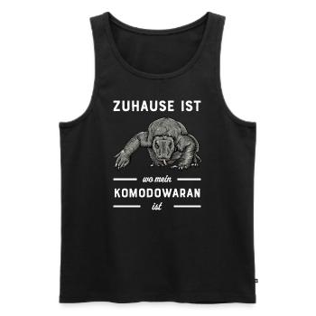 Komodowaran I Komododrache Motiv für Reptilien - Männer Premium Bio Tank Top - Schwarz - Vorne - AI Model Male 178 light (178cm)