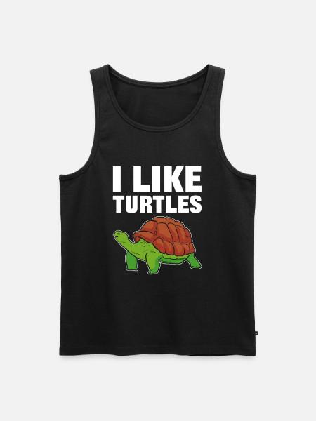 I like Turtles Sea Turtle - Men's Premium Organic Tank Top - black