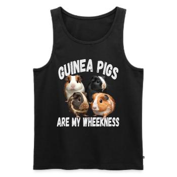 Guinea Pigs Are My Wheekness Meerschweinchen - Männer Premium Bio Tank Top - Schwarz - Vorne - Michal (187cm)