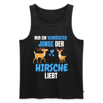 Wald Tierliebhaber Jungs Lustiges Geschenk Hirsch - Männer Premium Bio Tank Top - Schwarz - Vorne - Michal (187cm)