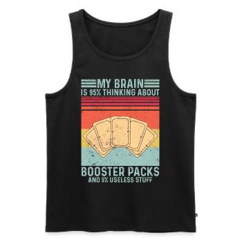 Funny Trading Card Game TCG Retro - Men's Premium Organic Tank Top - black - Front - Michal (187cm)