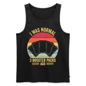 Fun TCG Retro Trading Card Game - Men's Premium Organic Tank Top - black - Front - Michal (187cm)