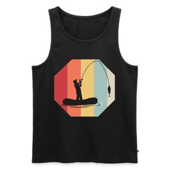 Fishing Fishing Fisher Fishing Rod Carp Rod Fish - Men's Premium Organic Tank Top - black - Front - Michal (187cm)