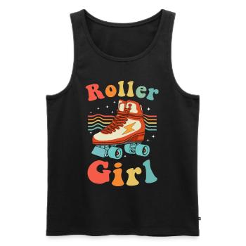 Inline Skate Gift Rollskates Roller 70s - Men's Premium Organic Tank Top - black - Front - Michal (187cm)