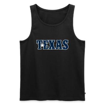 Texas - Männer Premium Bio Tank Top - Schwarz - Vorne - AI Model Male 178 light (178cm)
