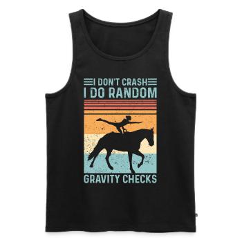 Random Check Gravity Vaulting Retro - Débardeur bio Premium Homme - noir - Devant - AI Model Male 178 light (178cm)