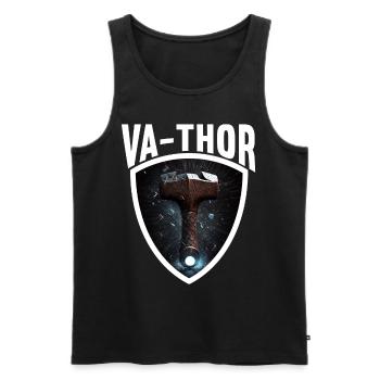 Papa Vathor Va Thor Vatertag Vatertagsgeschenk - Männer Premium Bio Tank Top - Schwarz - Vorne - AI Model Male 178 light (178cm)