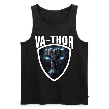 Papa Vathor Va Thor Vatertag Vatertagsgeschenk - Männer Premium Bio Tank Top - Schwarz - Vorne - AI Model Male 178 light (178cm)